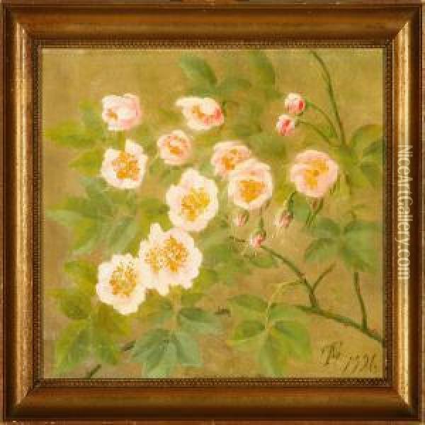 Tea Roses Oil Painting - Anthonie, Anthonore Christensen