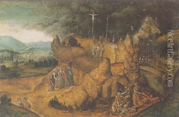 Golgotha Oil Painting - Jan van (Brunswich Monogrammist) Amstel