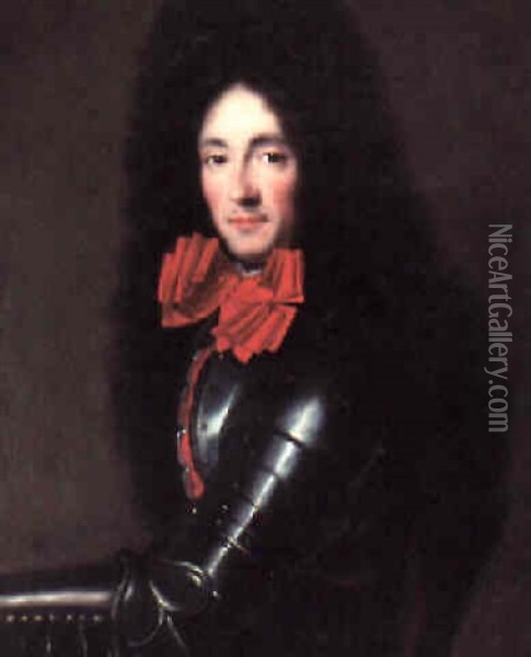 Portrait Of A Gentleman Oil Painting - Alexis-Simon Belle