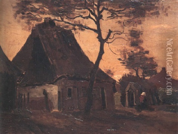Boerenhuis Oil Painting - Vincent Van Gogh