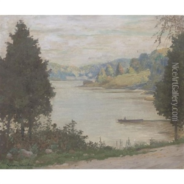 The Quiet Bay, Penetanguishene Oil Painting - Francis Hans Johnston