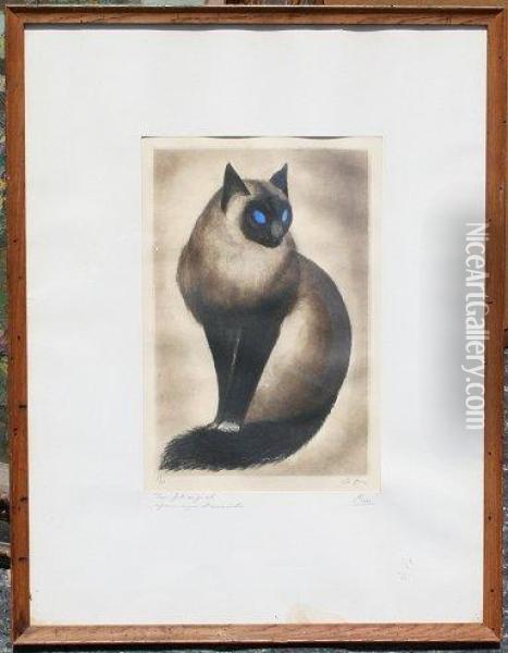 Siamese
Cat Oil Painting - Orsi