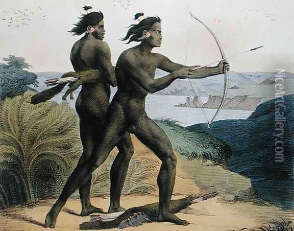 Hunting in the Bay of San Francisco, from 'Voyage Pittoresque Autour du Monde', 1822 Oil Painting - Ludwig (Louis) Choris