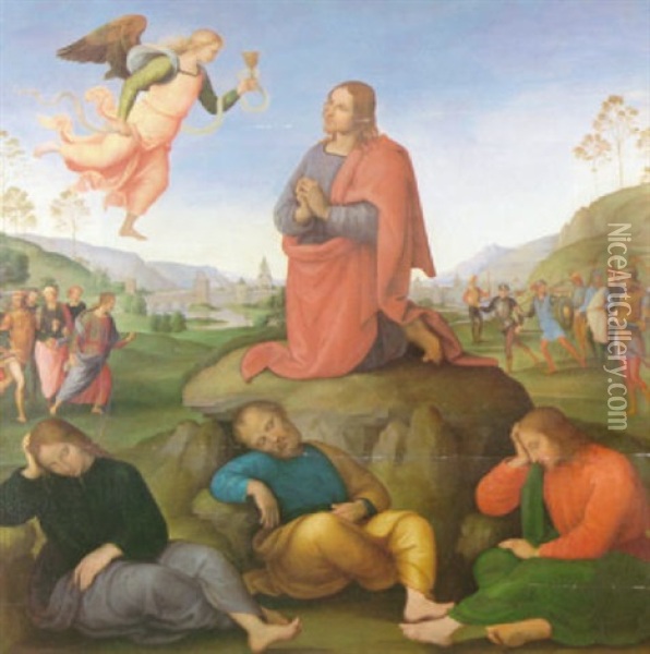 Oracion En El Huerto Oil Painting - Pietro Perugino