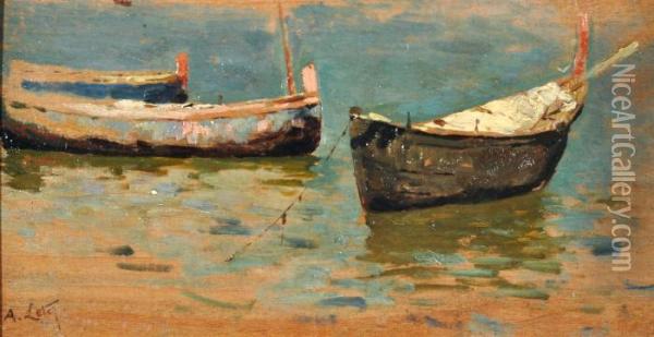 Barche Oil Painting - Antonino Leto
