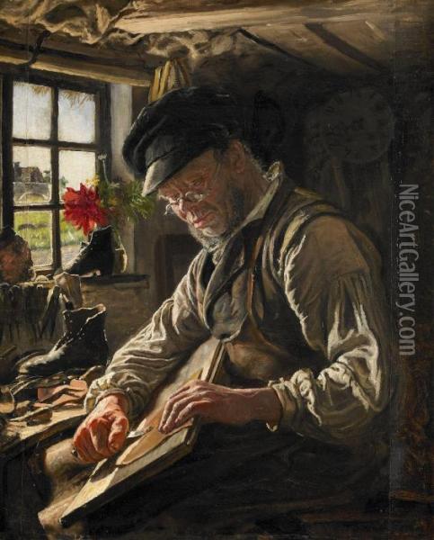 Skomakare Oil Painting - Peder Severin Kroyer