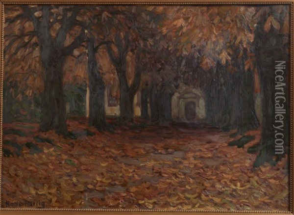 Sous-bois D'automne Oil Painting - Hans Hartig