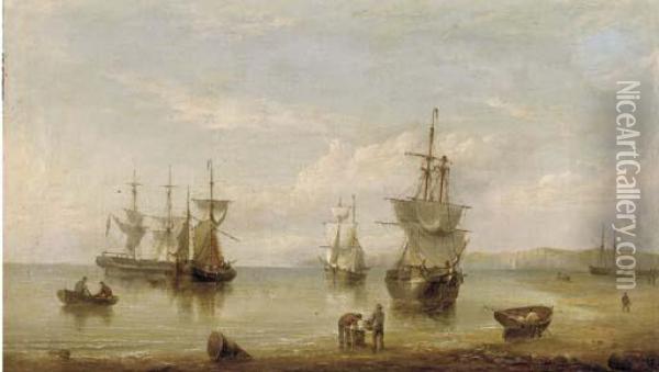 Low Tide At Margate Oil Painting - Henry Redmore