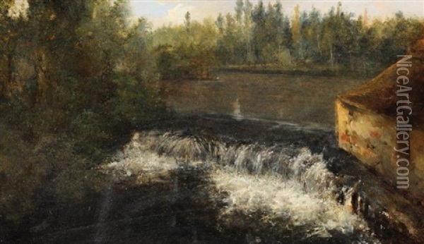 Le Moulin De Batignies En Foret De Compiegne Oil Painting - Theodore Rousseau