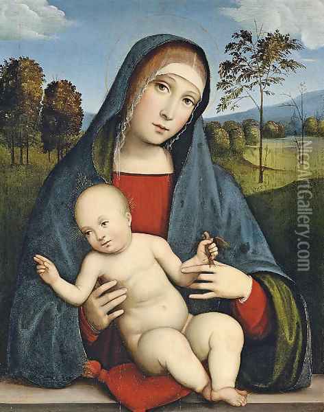 The Madonna and Child Oil Painting - Francesco Francia
