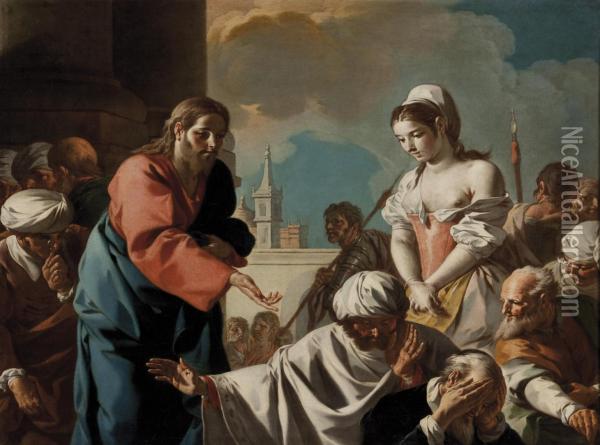 Cristo E L'adultera Oil Painting - Francesco Narici