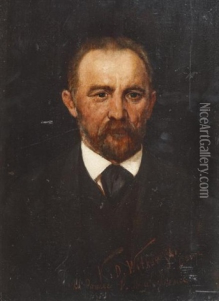 Portrait De Tomas Milatycki Oil Painting - Karl Witkowski
