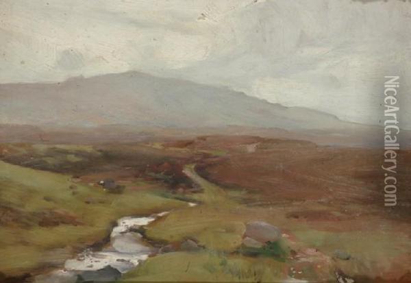 Scottish Highlands Oil On Board Oil Painting - William Beckwith Mcinnes