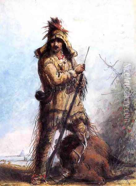 Louis - Rocky Mountain Trapper Oil Painting - Alfred Jacob Miller