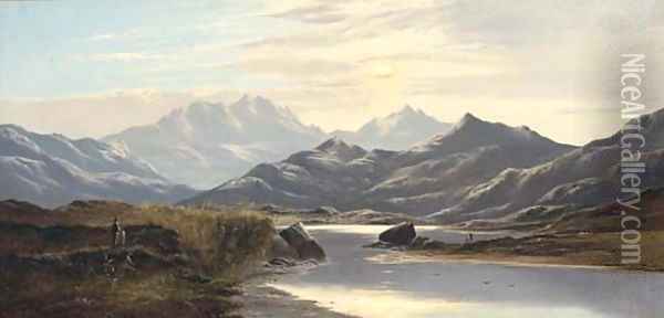 Evening, Lyn Nant Oil Painting - Charles Leslie