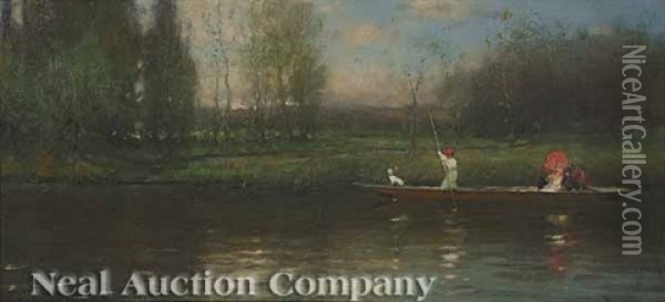 On The Thames Oil Painting - George Henry Boughton