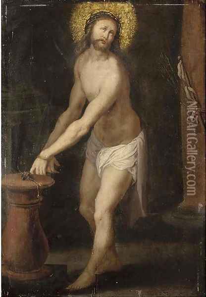 Christ at the Column Oil Painting - Hieronymus II Francken