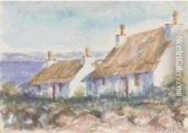 Cottages By The Sea Oil Painting - Francis Campbell Boileau Cadell