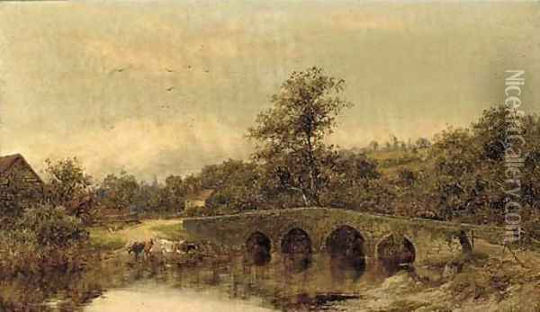 Llanblethan, Glamorganshire Oil Painting - William Henry Mander