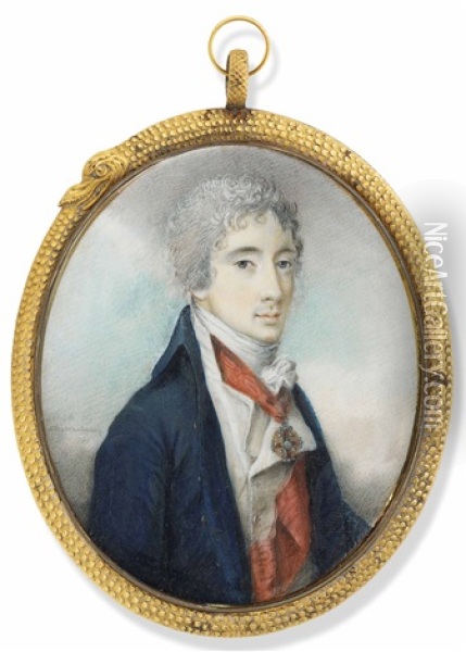 Charles-joseph De La Celle, Chevalier De Chateaubourg (1758-1837) Oil Painting - Charles-Joseph de la Celle