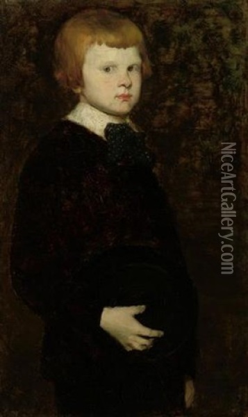Portrait Of A Young Boy (son Of Karl Theodor Von Piloty) Oil Painting - William Merritt Chase
