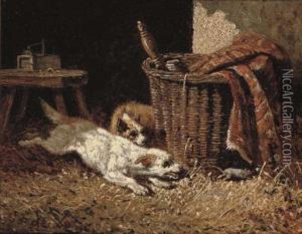 A Chase In The Barn Oil Painting - Vincent de Vos