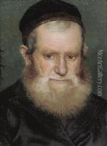 The Rabbi Oil Painting - Isidor Kaufmann