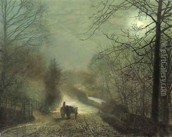 Forge Valley, near Scarborough 2 Oil Painting - John Atkinson Grimshaw