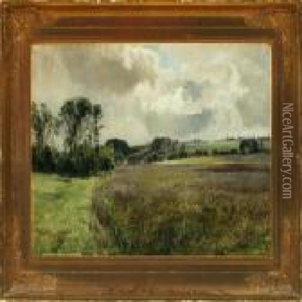 Moor Landscape, Fuldenby Aarhus Oil Painting - Janus Andreas La Cour