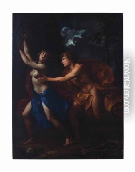 Apollo And Daphne Oil Painting - Onorio Marinari