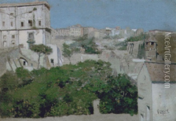 Napoli Dalla Marinella Oil Painting - Vincenzo Caprile