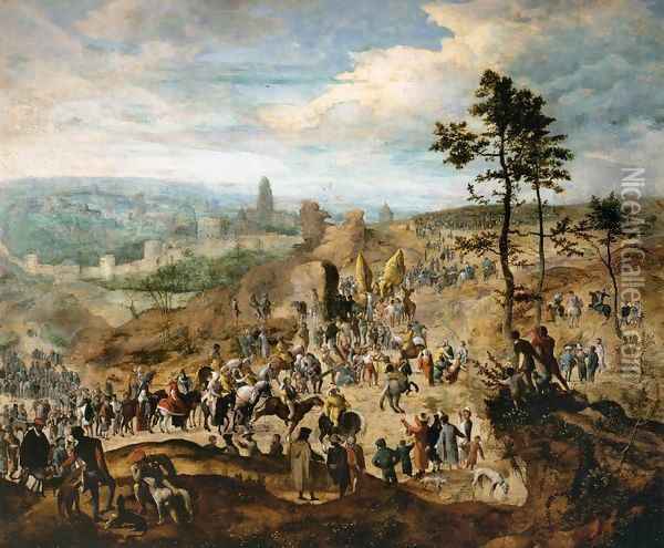 Road to Calvary Oil Painting - Flemish Unknown Masters