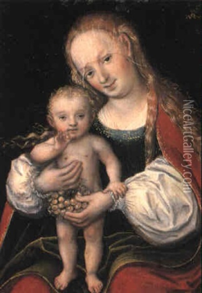 Virgin And Child Oil Painting - Lucas Cranach the Elder