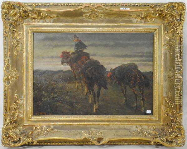 Chevaux Oil Painting - William H. Hopkins