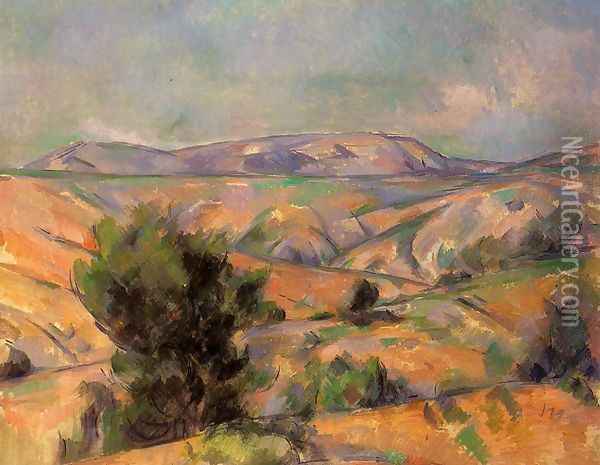 Mount Sainte Victoire Seen From Gardanne Oil Painting - Paul Cezanne