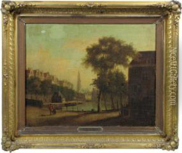 View Of Amsterdam Oil Painting - Jan Van Der Heyden