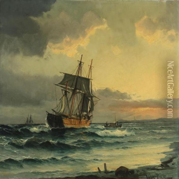 Marine Oil Painting - Vilhelm Bille