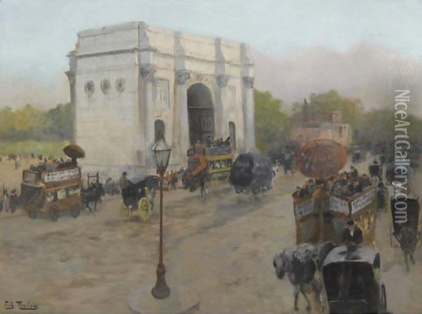 Marble Arch, London Oil Painting - Fritz Thaulow