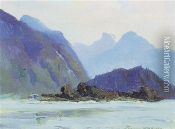 Alaskan Landscape Oil Painting - Sydney Mortimer Laurence