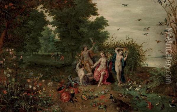 An Allegory Of The Four Elements Oil Painting - Hendrik van Balen