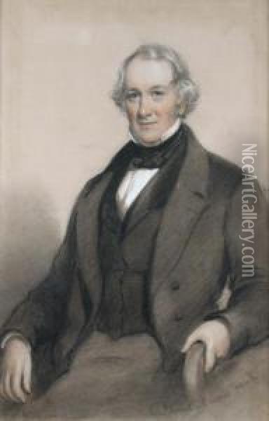 Portrait Of A Gentleman Oil Painting - Daniel Macnee