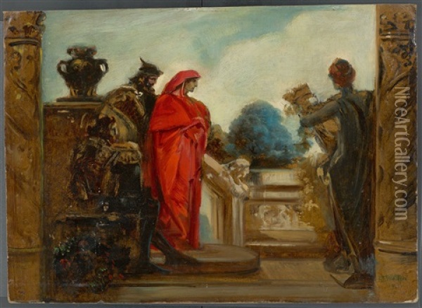 Historische Szene Oil Painting - Friedrich Ernst Wolfrom