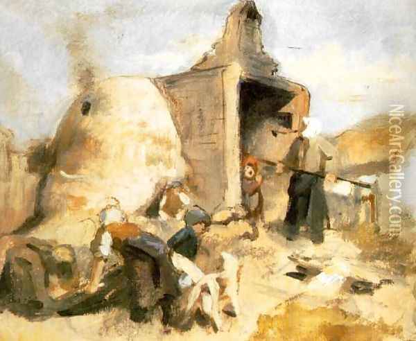 Brickburners 1857 Oil Painting - Bertalan Szekely