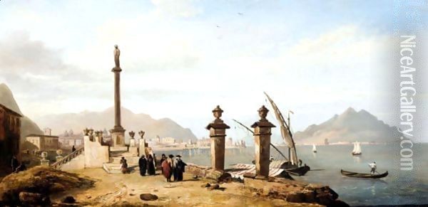 Italian View Oil Painting - William James Muller