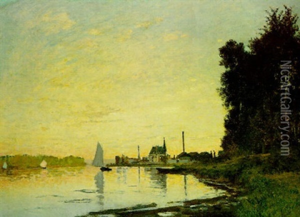 Argenteuil, Fin D'apres-midi Oil Painting - Claude Monet