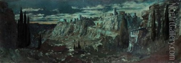 Mount Athos, Greece Oil Painting - Michael Zeno Diemer