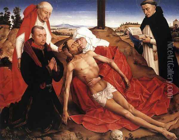 Lamentation c. 1464 Oil Painting - Rogier van der Weyden