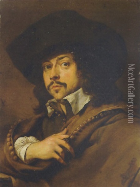Portrait Of A Man Oil Painting - Karel Dujardin