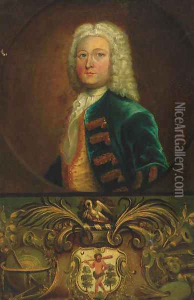 Portrait of a gentleman, traditionally identified as Jeremiah Meyer (1735-1789) Oil Painting - English School