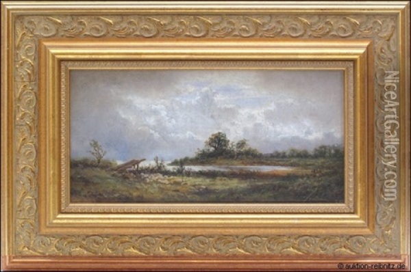 Landschaft Mit Seeufer Oil Painting - Franz Horadam